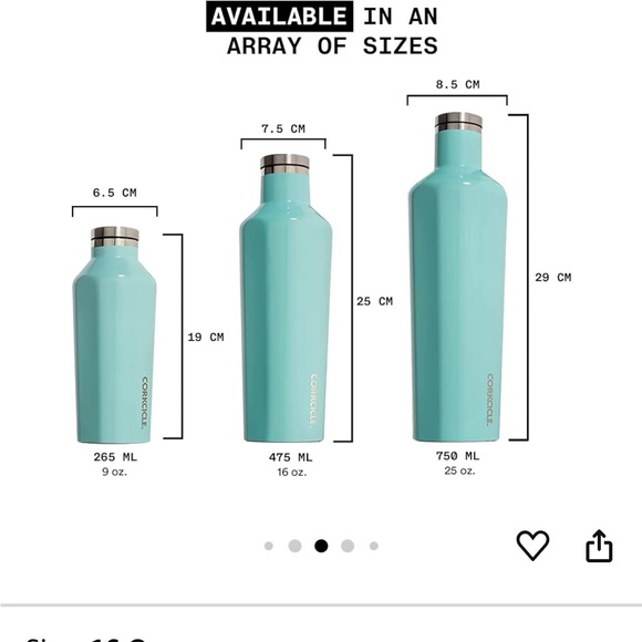 NWOT Corkcicle Blue Water Bottle - Picture 9 of 11